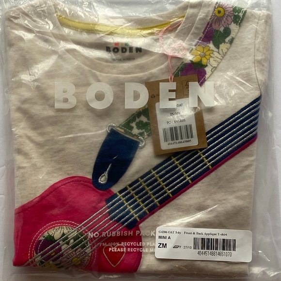 NWT Mini Boden SWIFTIE Pink Guitar T-Shirt 6/7 - Picture 5 of 7